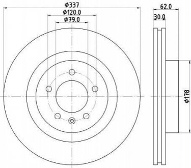 Тормозной диск перед. Discovery/Sport 04-12 4.4 Land Rover Discovery, Range Rover HELLA 8DD355111-481