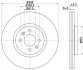 Купити Диск гальмівний передній Renault Scenic / Grand Scenic 1.5d dci 04-09 Renault Scenic, Grand Scenic HELLA 8DD 355 113-061 (фото1) підбір по VIN коду, ціна 2372 грн.