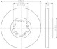 Купити Гальмівний диск перед. Transit V347 06- (300mm) (PRO) Ford Transit HELLA 8DD355113-281 (фото2) підбір по VIN коду, ціна 2295 грн.