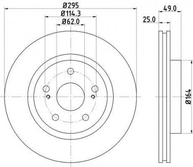 SUZUKI Гальмівний диск передн. Grand Vitara 05- HELLA 8DD 355 113-621