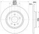 Купить Диск тормозной с покрытием PRO; задн. Audi A7, A6, Q5, A5, A4 HELLA 8DD355113931 (фото1) подбор по VIN коду, цена 1809 грн.