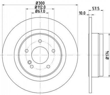 Купить DB Диск тормозной задн.W204 Mercedes S204, W204, W212, C204, C124, C207, C238, A124, A207, A238 HELLA 8DD 355 114-211 (фото1) подбор по VIN коду, цена 1551 грн.