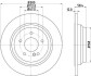 Купити Гальмівний диск задн. DB W221 2.5-4.0 05- Mercedes W221, C216 HELLA 8DD 355 115-411 (фото2) підбір по VIN коду, ціна 1895 грн.