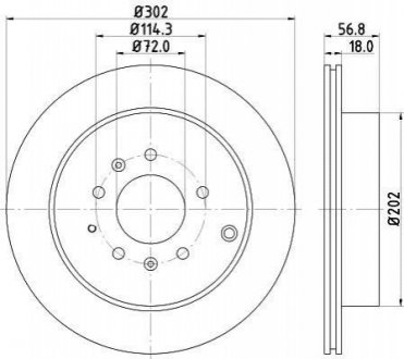 Гальмівний диск зад. CX7 06-12 Mazda CX-7 HELLA 8DD355115-791