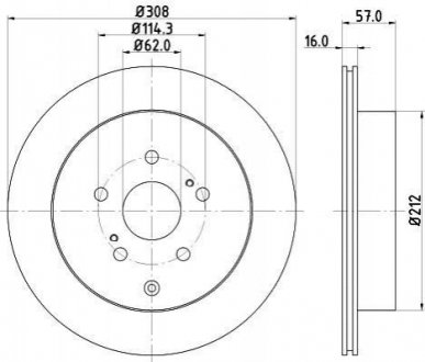 SUZUKI Диск торм. зад. Grand Vitara 05- HELLA 8DD 355 116-781