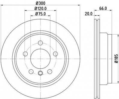 BMW Диск тормозной задн.3 F30,4 Gran Coupe,4 F32 11- HELLA 8DD 355 118-271