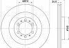 Купити Гальмівний диск Mitsubishi Pajero 2.5 Td/3.0 V6 98- Mitsubishi Pajero, Peugeot 406, Mitsubishi L200 HELLA 8DD 355 118-741 (фото2) підбір по VIN коду, ціна 1980 грн.