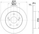 Купити Гальмівний диск зад. Auris/Corola 06- Toyota Auris, Corolla HELLA 8DD355118-981 (фото1) підбір по VIN коду, ціна 2446 грн.