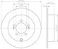 Купить Диск тормозной задний. Citroen C-Crosser, Mitsubishi Lancer. Outlander Peugeot 4007, 4008 1.6-3.0 11.06- Mitsubishi Outlander, Citroen C4, Mitsubishi Lancer HELLA 8DD 355 119-061 (фото2) подбор по VIN коду, цена 1827 грн.