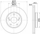 Купити Диск гальмівний перед. TOYOTA AURIS, AURIS SPORTS, COROLLA 1.2-1.8H 10.12- Toyota Corolla, Auris HELLA 8DD 355 119-661 (фото1) підбір по VIN коду, ціна 2091 грн.