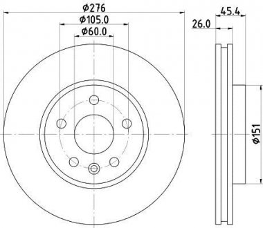 Купить (15") Диск тормозной перед. Opel Astra K 1.0-1.6D 06.15- Opel Astra HELLA 8DD 355 122-841 (фото1) подбор по VIN коду, цена 2724 грн.