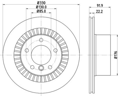 Диск тормозной Mercedes G-Class HELLA 8DD355126331