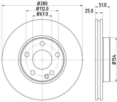 PRO HIGH CARBON DB Диск тормозов. передняя. A176 15- Mercedes W246, CLA-Class, W176 HELLA 8DD 355 129-671