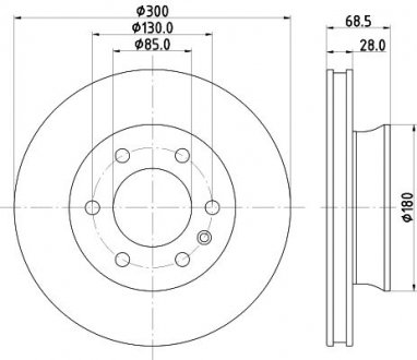 PRO DB Диск тормозной передний. Sprinter 06- Mercedes W907, W910, Sprinter HELLA 8DD 355 131-891