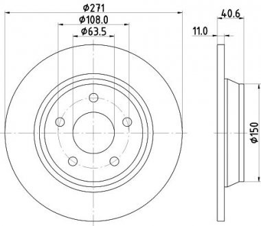 PRO FORD диск тормозов. задн. FOCUS 18- HELLA 8DD 355 132-031