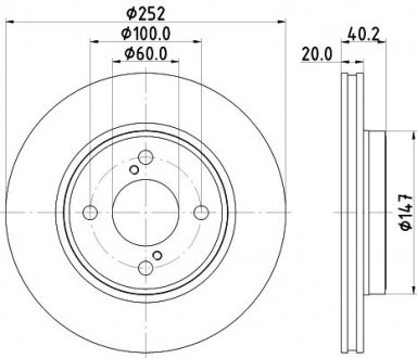 PRO SUZUKI Диск тормозной передний SWIFT 17- HELLA 8DD 355 132-051