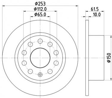 Купить Диск тормозной Skoda Octavia HELLA 8DD355132281 (фото1) подбор по VIN коду, цена 1345 грн.