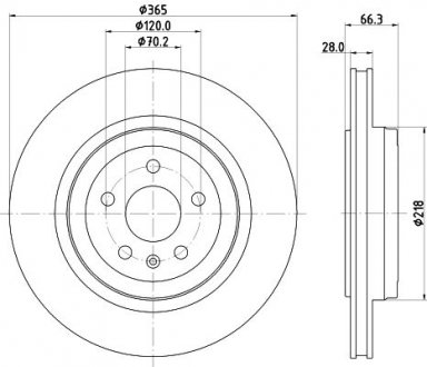PRO TESLA тормозов. диск задний. MODEL S 14-, MODEL X 16- Tesla Model S HELLA 8DD 355 132-901