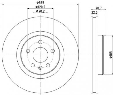 Купити Диск гальмівний PRO High Carbon; передн. / MODEL S (5YJS) Tesla Model S, Model X HELLA 8DD355132931 (фото1) підбір по VIN коду, ціна 4482 грн.