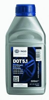 Dot 5.1 тормозная жидкость 0.5L HELLA 8DF 355 360-081