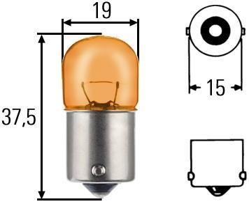 RY10W 12V 10W ЛАМПА РАЗЖАРЕНИЯ STANDARD Volkswagen Passat, Seat Altea, Audi A3, Ford KA HELLA 8GA 002 071-051