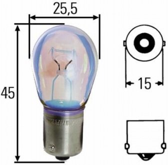 Автомобильная лампа BA15S 12V 21W P21W HELLA 8GA002073-121