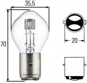 Лампа S2 12V 35W BA20d HELLA 8GD 002 084-131