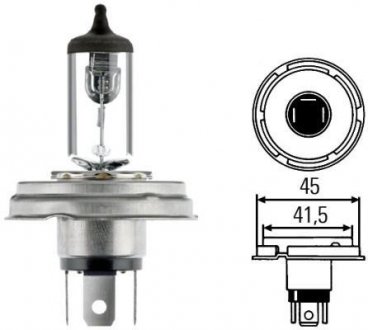 R2 12V 45/40W ЛАМПА РОЗЖАРЮВАННЯ STANDARD HELLA 8GD 002 088-141