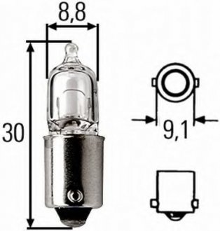 Лампа 12V H5W 5W BA9s Mercedes G-Class, Audi 100, A8, Skoda Superb, Ford Focus HELLA 8GH 002 473-151