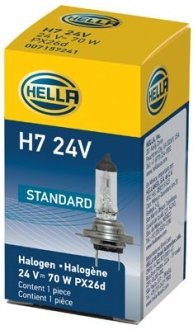 Купити H7 24V 70W Автомобільна лампа HELLA 8GH 178 555-251 (фото1) підбір по VIN коду, ціна 222 грн.