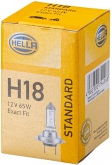 H18 12V 65W Лампа накаливания (цоколь PY26d-1) STANDARD HELLA 8GH 217 337-101