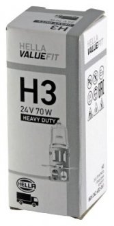 Лампа 24V H3 70W PK22s VALUEFIT HELLA 8GH 242 632-061