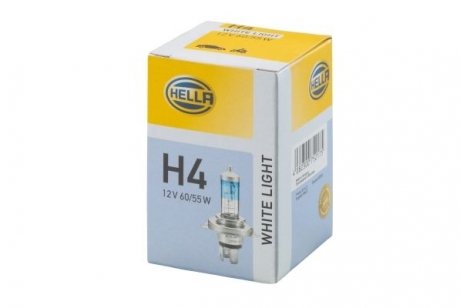 H4 12V 60/55W Автомобильная лампа WHITE LIGHT UP TO 300h, UP TO 4200 KELVIN HELLA 8GJ 223 498-121