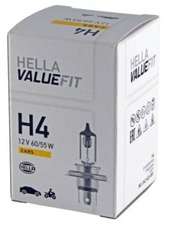 ЛАМПА РАЗЖАРЕНИЯ, VALUEFIT, H4 12V 60/55W P 43t HELLA 8GJ242632081