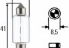 Купити Лампа розжарювання, 12V 15W SV 8,58 HELLA 8GM002091141 (фото1) підбір по VIN коду, ціна 42 грн.