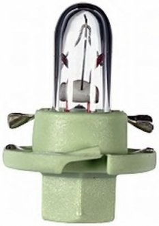 Лампа 12V 2W BX8.4d white green HELLA 8GS 006 677-121