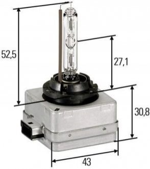 Лампа ксенонова STANDARD D1S 35W P32d-2-5 Renault Megane, SAAB 9-5, Citroen C4, Seat Ibiza, Peugeot 508, Seat Leon, Citroen C8, Opel Astra, Mercedes G-Class, Jaguar XF, BMW X5 HELLA 8GS 009 028-111