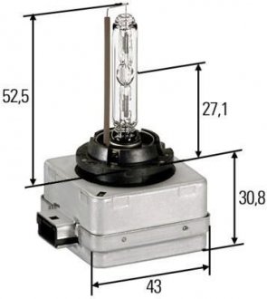 Купить D1S 12V/24V 35W Газорозрядна лампа Xenon WHITE LIGHT UP TO 300h, 5000K Renault Megane, Citroen C4, Seat Ibiza, Peugeot 508, Seat Leon, Opel Astra, Jaguar XF, BMW X5, X6, Fiat 500, Alfa Romeo Giulietta HELLA 8GS 009 028-621 (фото1) подбор по VIN коду, цена 2494 грн.