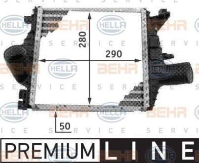 Купить Интеркулер MB Vito 2.2CDi HELLA 8ML376724121 (фото1) подбор по VIN коду, цена 7488 грн.