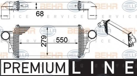 Купить Радиатор интеркулера Mercedes GL-Class, M-Class HELLA 8ML 376 754-621 (фото1) подбор по VIN коду, цена 14412 грн.