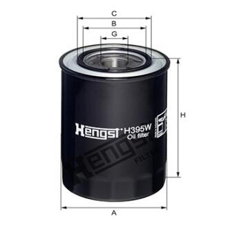 Фільтр оливи HENGST FILTER h395W