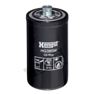 Гідравлічний фільтр (фільтр, що вгвинчується) ABG SD200DX, SD200F AG CHEM 1254, 544 AGCO R42, R62, R72 AMMANN ASC 110 D, ASC 150 D BELL 310 SG, 315 SG BOMAG BW12R, BW284 CASE IH 1660, 1840 HENGST FILTER hg385w