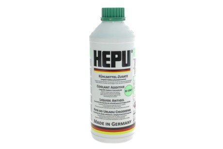 Антифриз (зелений) 1.5L (1:1=-37°C) (концентрат) HEPU p999-LL18