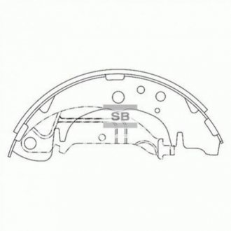 Комплект тормозных колодок из 4 шт. барабанов Hi-Q (SANGSIN) sa020