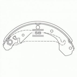 Комплект тормозных колодок из 4 шт. барабанов Hi-Q (SANGSIN) sa102