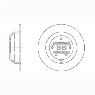 Гальмівний диск Hi-Q (SANGSIN) sd1072