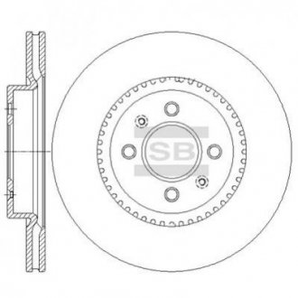 Диск тормозной KIA Rio Hi-Q (SANGSIN) sd2043