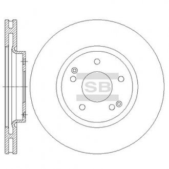 Тормозной диск передний SsangYong Korando, Actyon Hi-Q (SANGSIN) sd3042