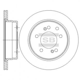 Купить Тормозной диск задний Hi-Q (SANGSIN) sd3043 (фото1) подбор по VIN коду, цена 1781 грн.