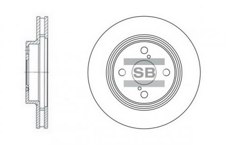 Тормозной диск передний Toyota Corolla Hi-Q (SANGSIN) sd4006